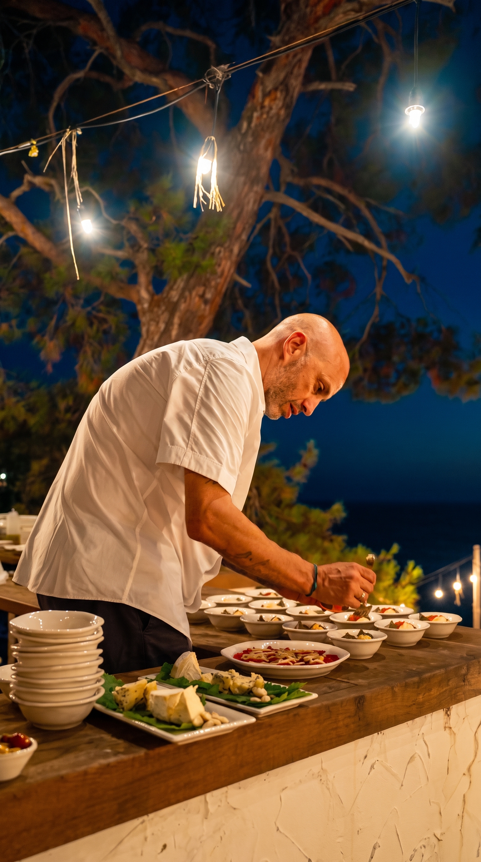 Un viaggio gastronomico con Ali Ronay, la tavola apparecchiata sugli scogli